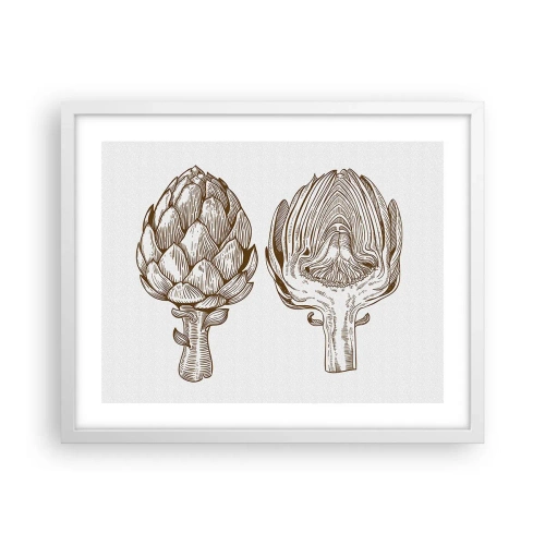 Poster în ramă albă - Lecție de anatomie - 50x40 cm