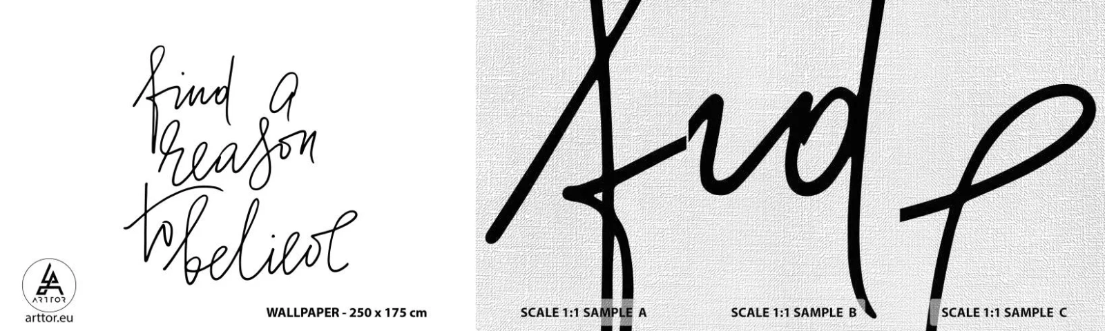 Mostră tapet Premium Canvas - Este posibil - Tipografie, Afirmare, Maxim - 100x30 cm