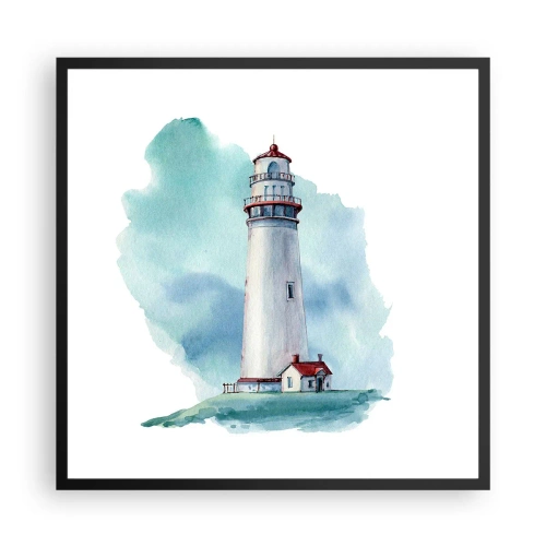 Poster în ramă neagră - Sora blândă a albastrului - 60x60 cm