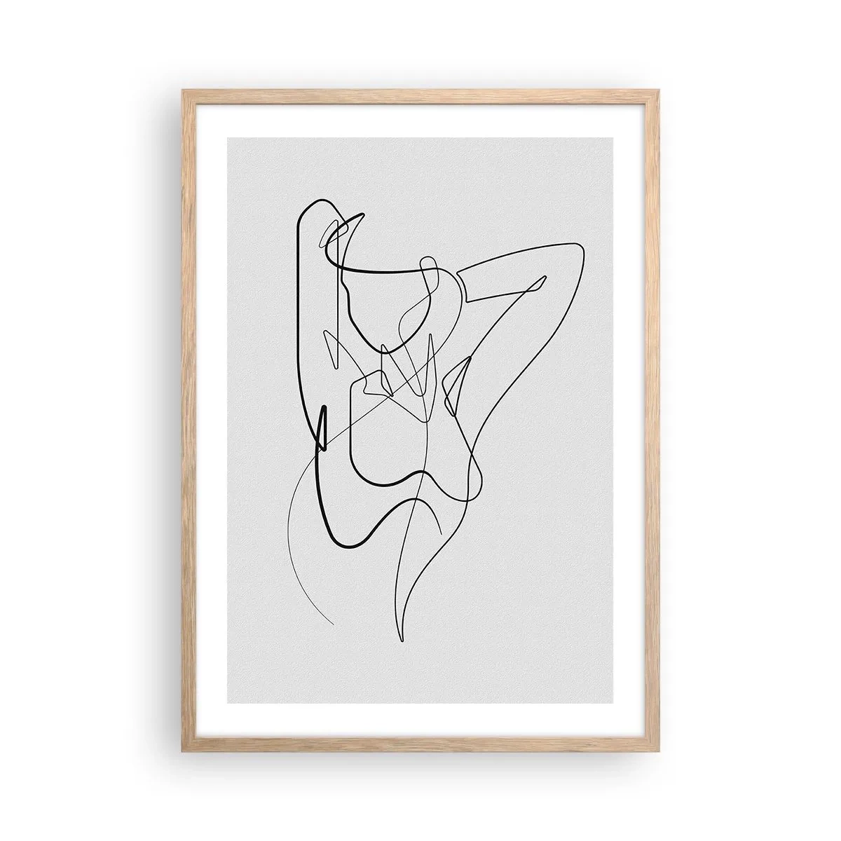 Poster în ramă de stejar deschis - Cine ești tu? - 50x70 cm