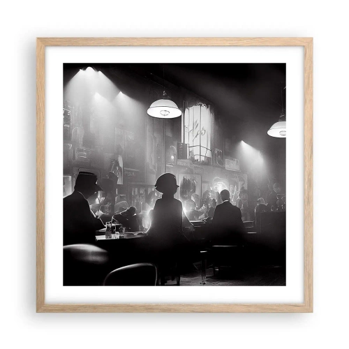 Poster în ramă de stejar deschis - În stil jazz - 50x50 cm