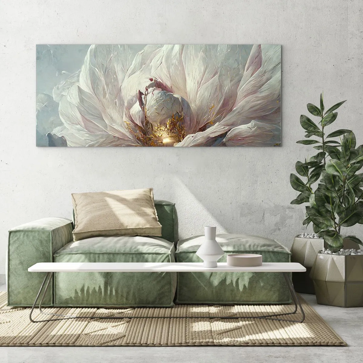 Tablou pe sticlă - Înflorește o dată la o sută de ani - 100x40 cm