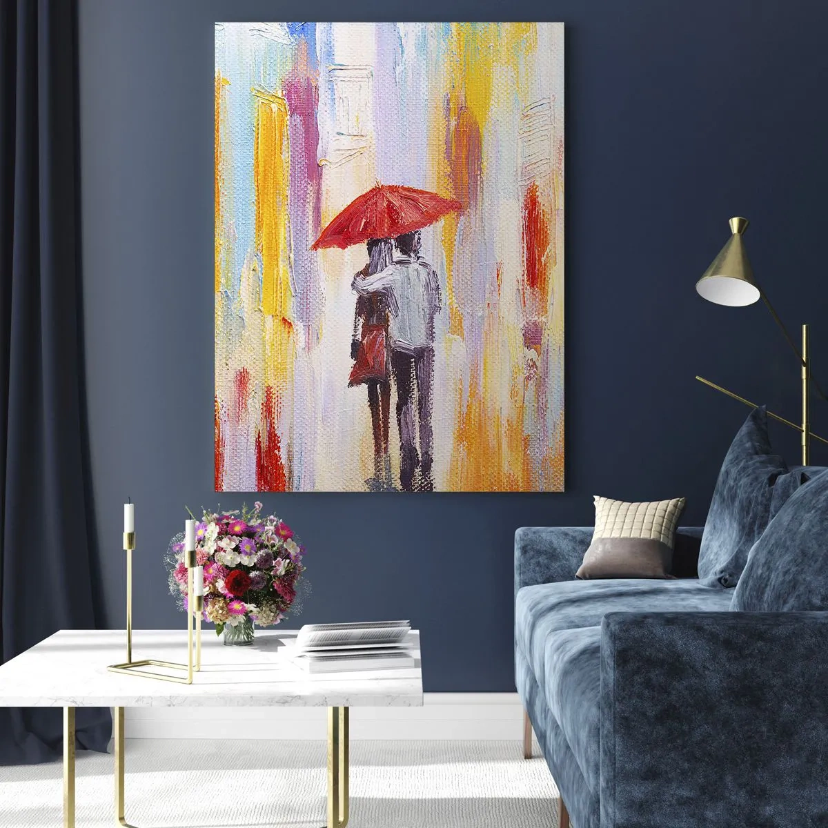 Tablou pe sticlă - Să plouă în continuare - 50x70 cm