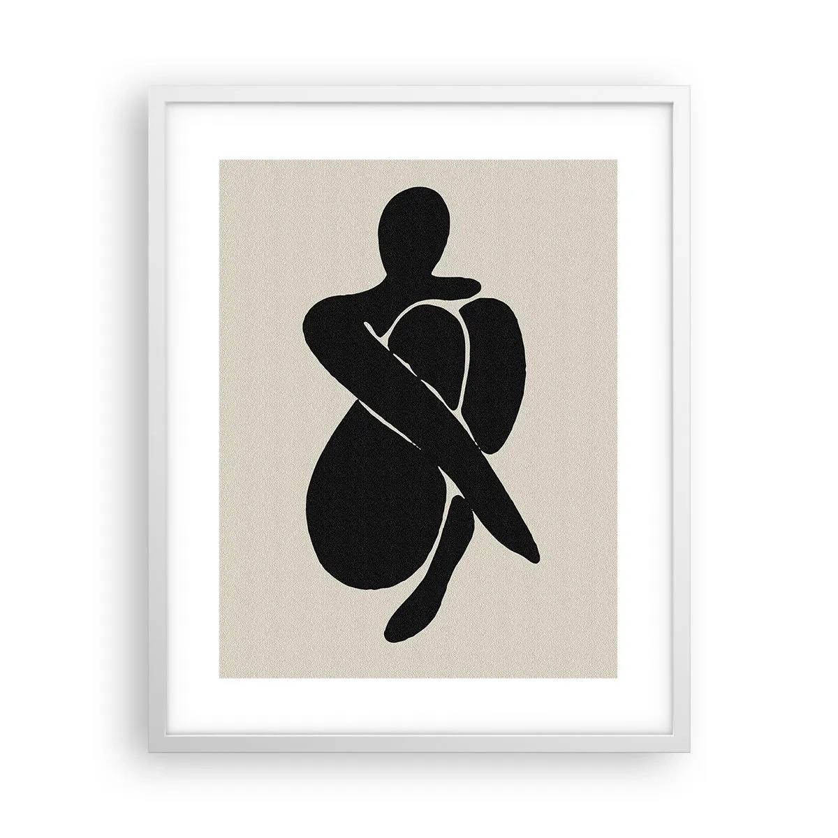 Poster în ramă albă - În propriile îmbrățișări - 40x50 cm