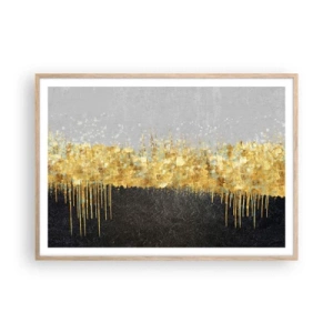 Poster în ramă de stejar deschis - Înăuntru și în sus - 100x70 cm