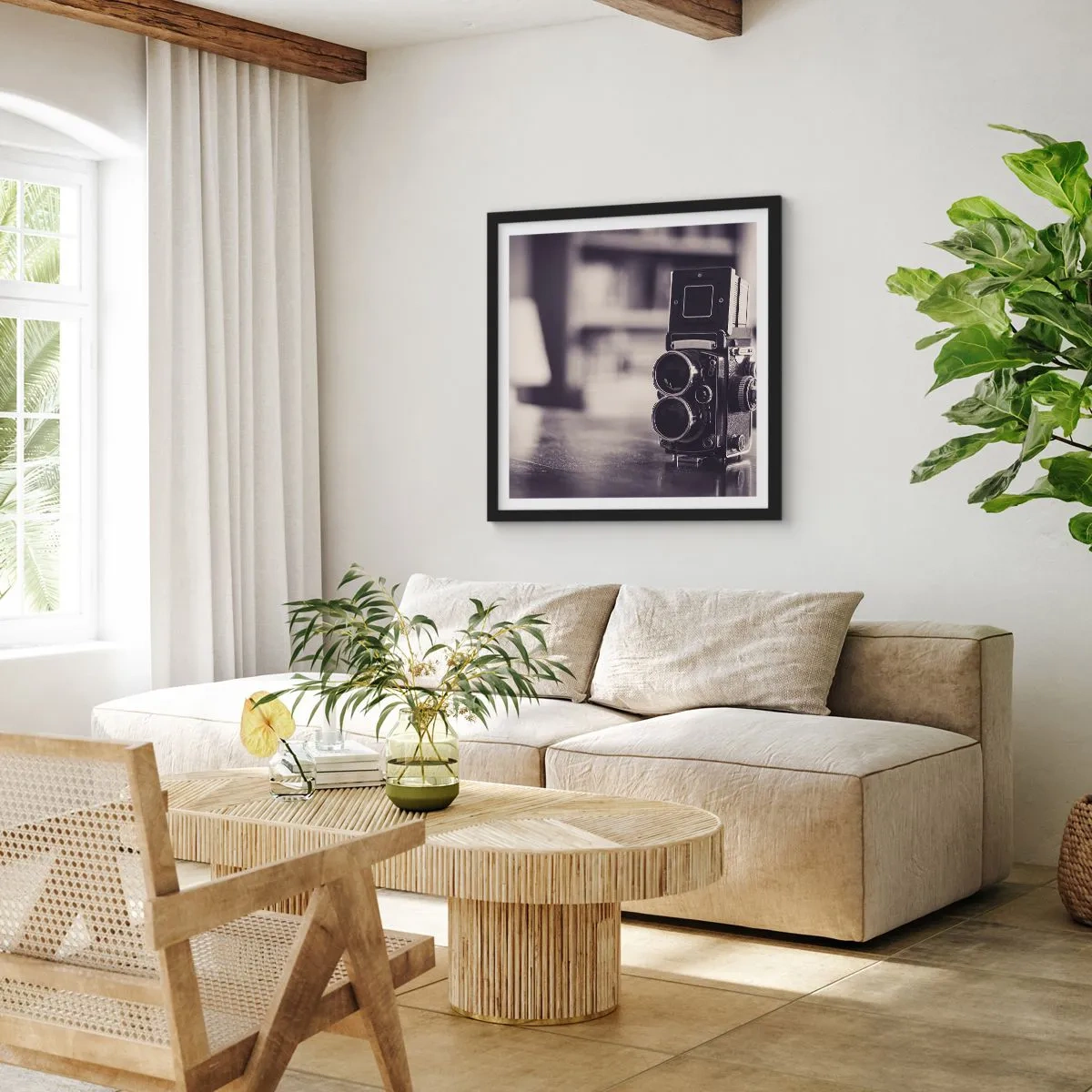 Poster în ramă neagră - Magia fotografiei vechi - 30x30 cm