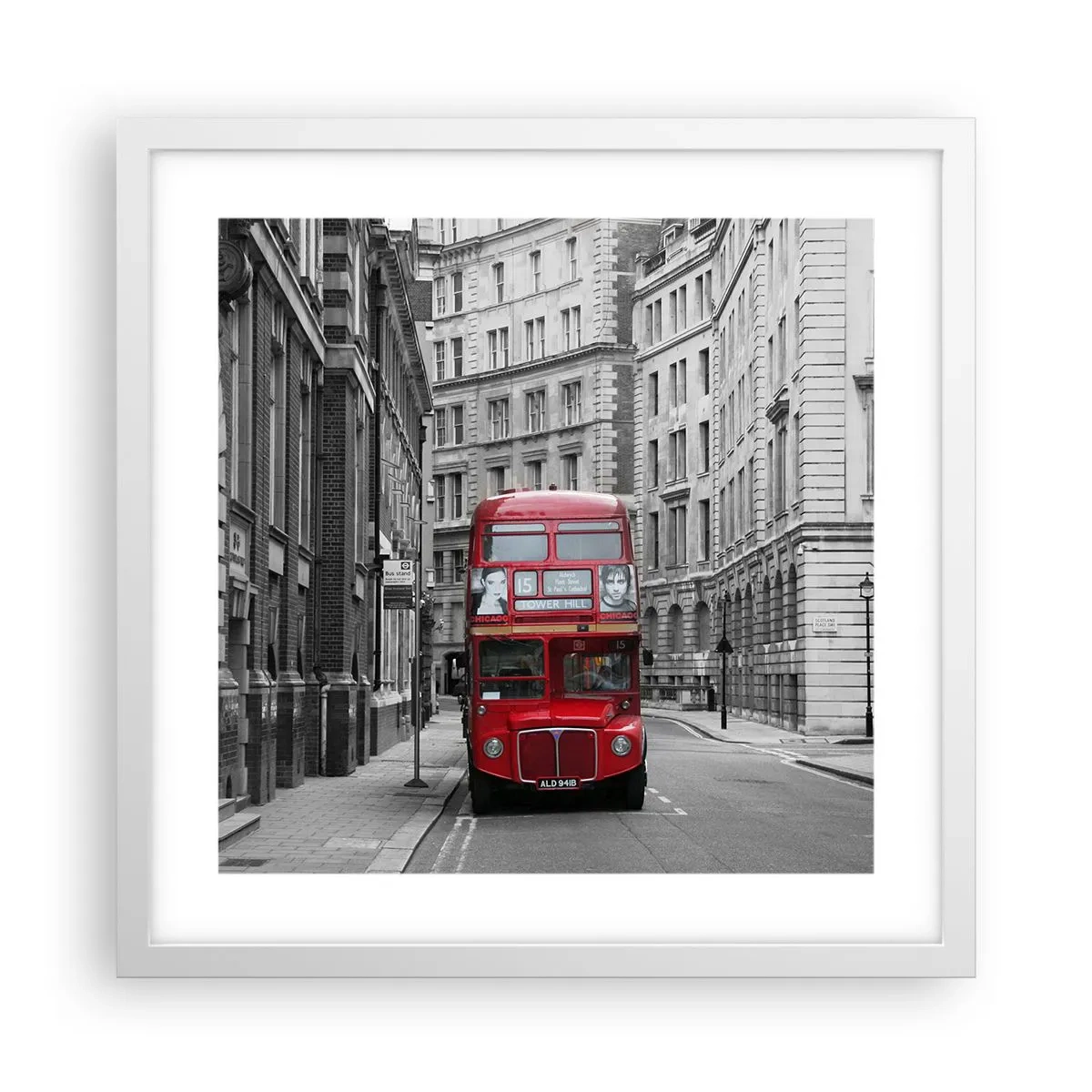 Poster în ramă albă - Viața de zi cu zi nu trebuie să fie gri - 40x40 cm