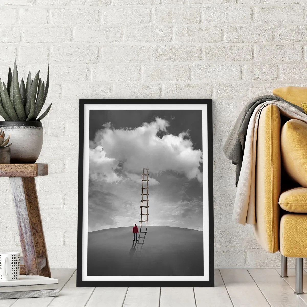 Poster în ramă neagră - Orice este posibil - 61x91 cm