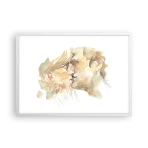 Poster în ramă albă - Jumătatea găsită? - 70x50 cm