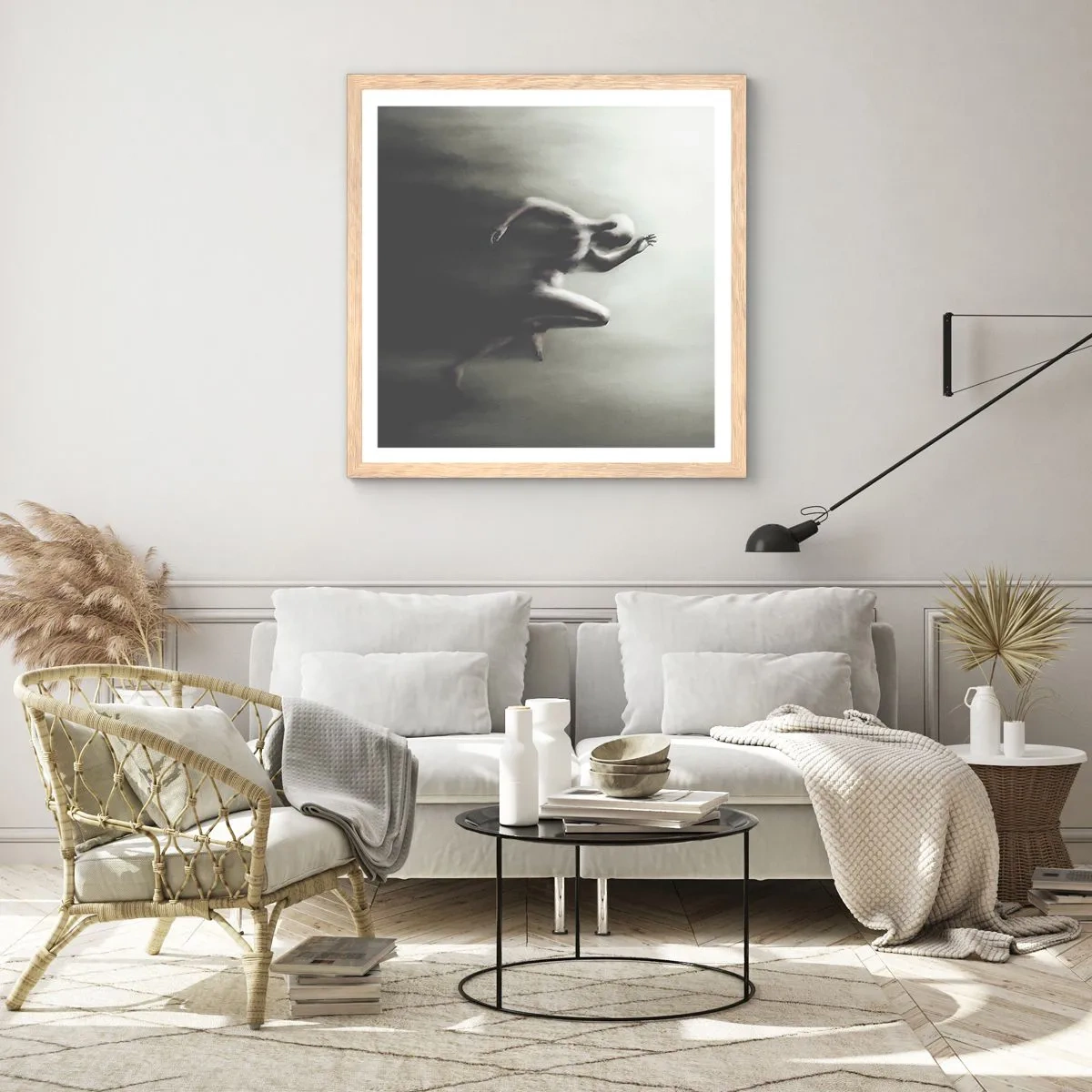 Poster în ramă de stejar deschis - De neoprit - 30x30 cm