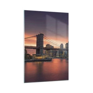 Tablou pe sticlă - Scufundate în tăcerea liliachie - 70x100 cm