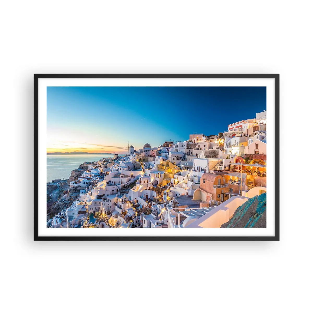 Poster în ramă neagră - Esența grecității - 91x61 cm
