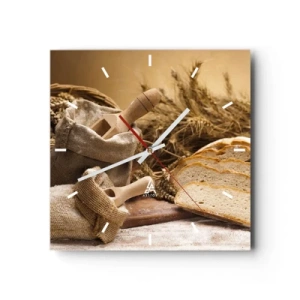 Ceas de perete - Ceas pe sticlă - Oprire violentă - 40x40 cm