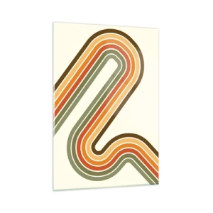 Tablou pe sticlă - Cu zigzag până la destinație - 50x70 cm