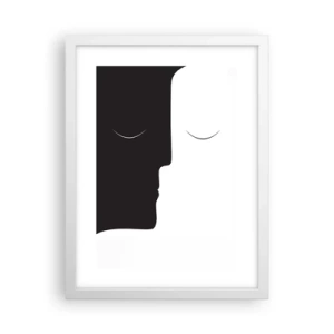 Poster în ramă albă - Unitatea contrariilor - 30x40 cm
