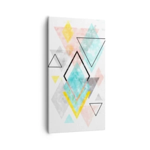 Tablou pe pânză - Joc geometric - 55x100 cm