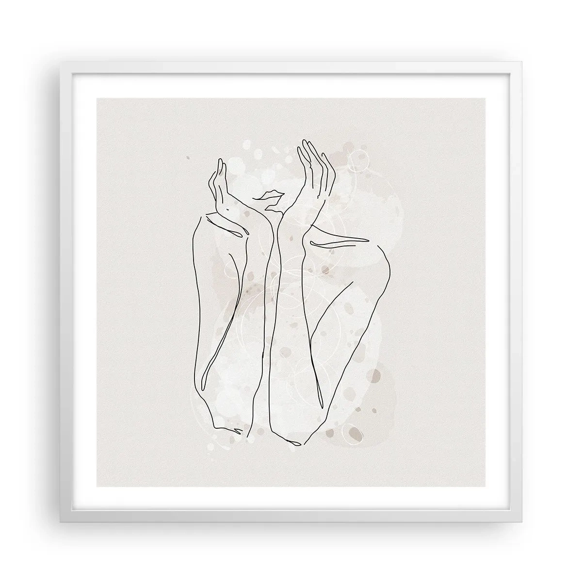 Poster în ramă albă - Un moment pentru vis - 60x60 cm