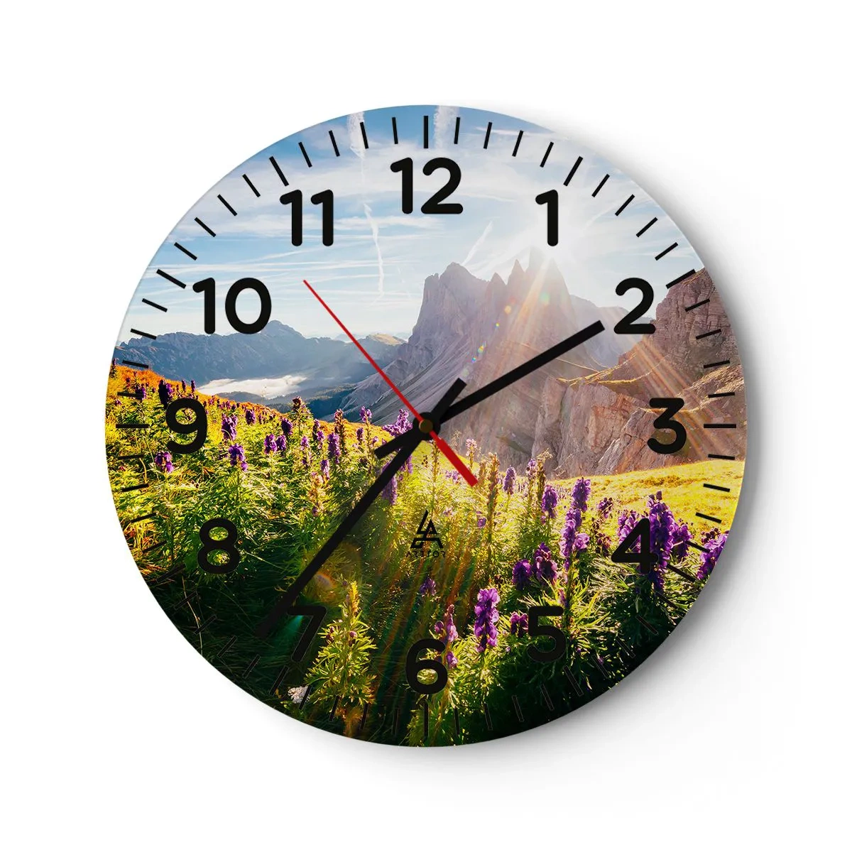 Ceas de perete - Ceas pe sticlă - Viața secretă a ierburilor - 40x40 cm