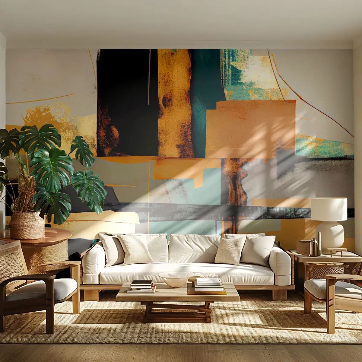 Tapet Standard Eco - Abstracția - lumină și umbră - Abstracția, Modern, Bucată - 350x256 cm