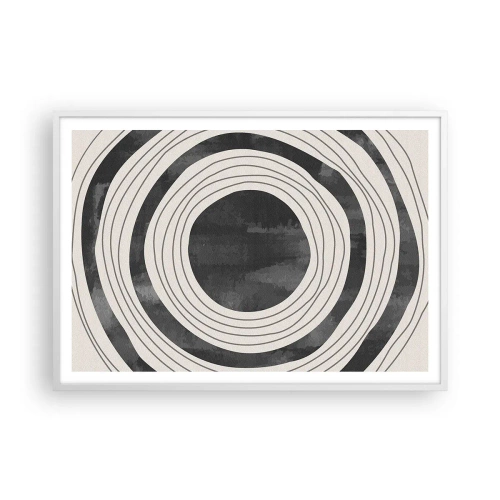 Poster în ramă albă - Direct la subiect - 100x70 cm