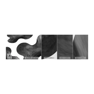 Mostră tapet Premium Sand - Calea Lactee - Abstracția, Bucată, alb-negru - 100x30 cm