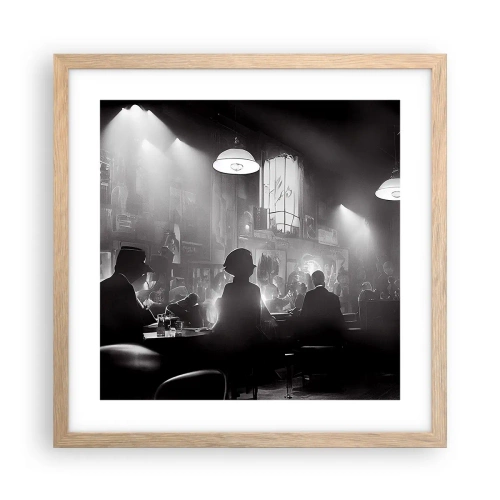 Poster în ramă de stejar deschis - În stil jazz - 40x40 cm