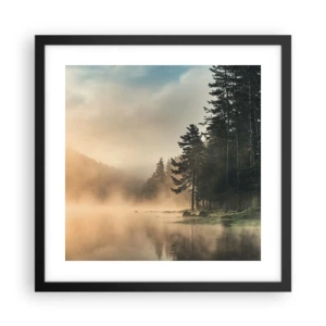 Poster în ramă neagră - Nașterea unei zile - 40x40 cm