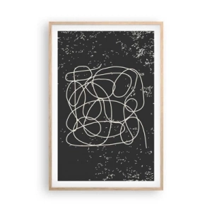 Poster în ramă de stejar deschis - Gânduri rătăcitoare - 61x91 cm