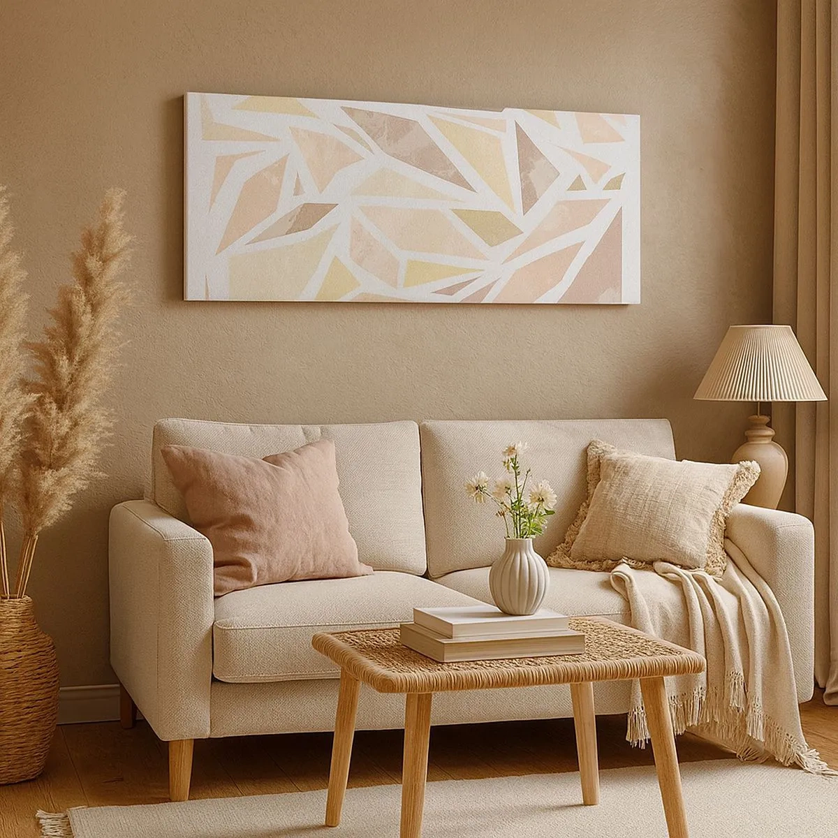 Tablou pe pânză - Compoziție de vitralii - 100x40 cm