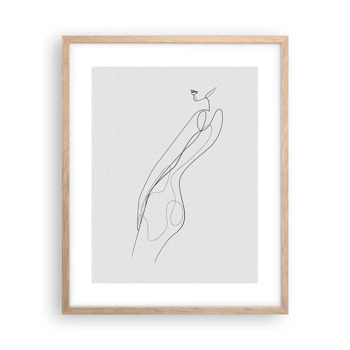 Poster în ramă de stejar deschis - Abia o promisiune - 40x50 cm