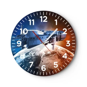 Ceas de perete - Ceas pe sticlă - Observator atent - 30x30 cm