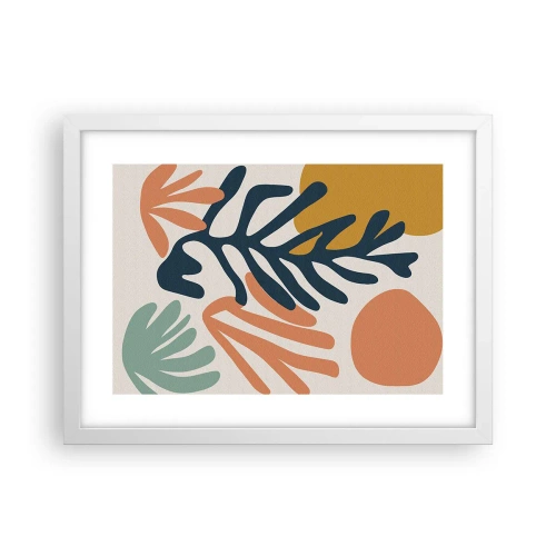 Poster în ramă albă - Mări de corali - 40x30 cm