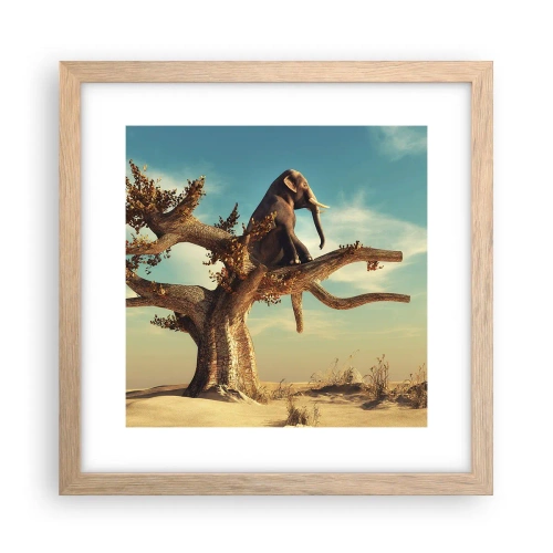 Poster în ramă de stejar deschis - Un nou punct de vedere - 30x30 cm