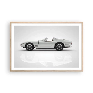 Poster în ramă de stejar deschis - Promisiunea distracției - 91x61 cm