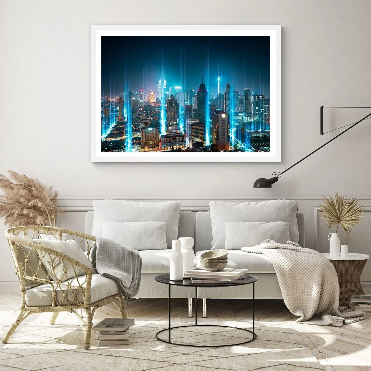 Poster în ramă albă - Prin Berlin spre cer - 40x30 cm