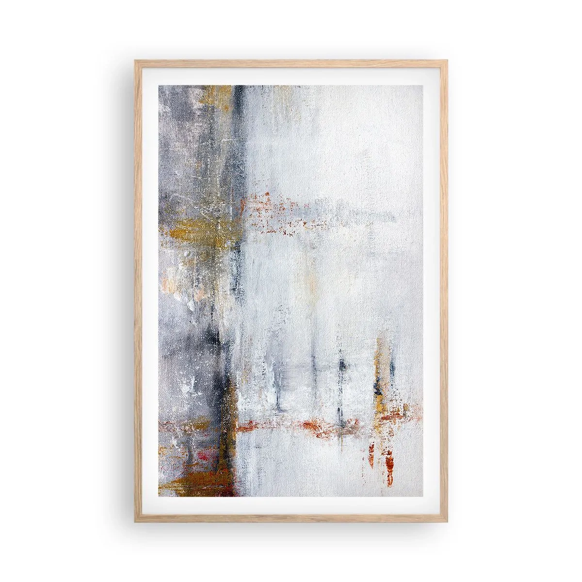 Poster în ramă de stejar deschis - În spatele cortinei de aer - 61x91 cm