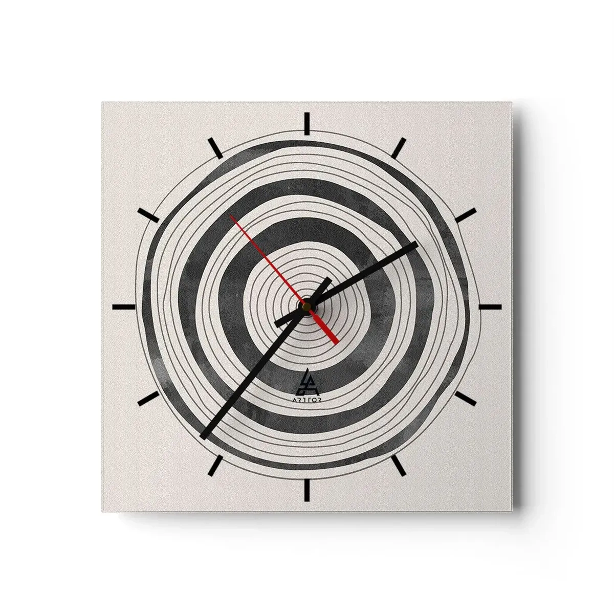 Ceas de perete - Ceas pe sticlă - Centrul cel mai important - 40x40 cm