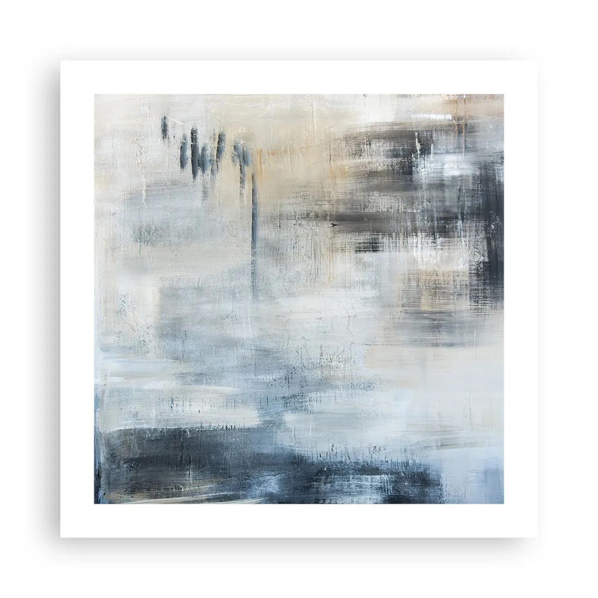 Poster - În spatele unui voal albastru - 50x50 cm