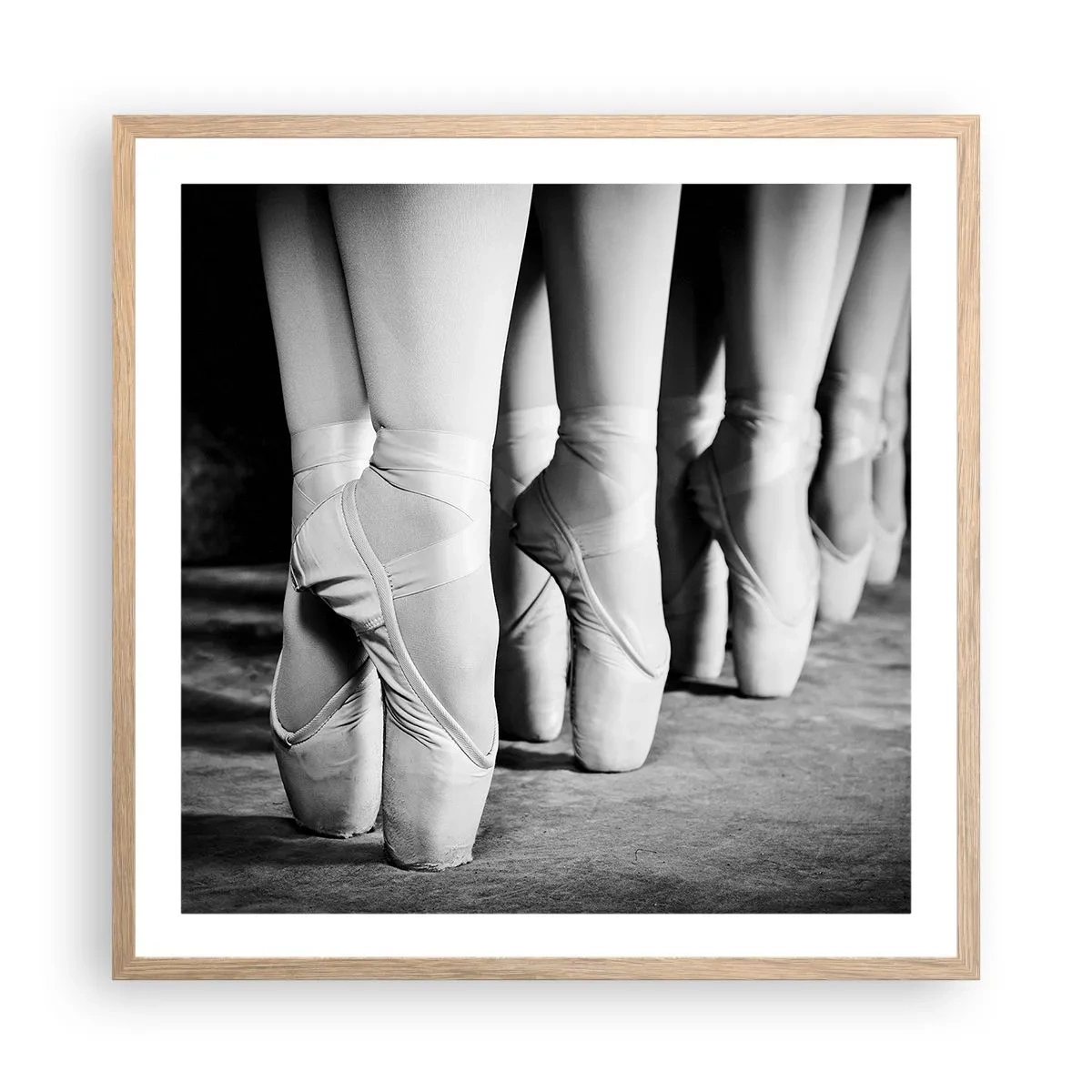 Poster în ramă de stejar deschis - Împreună, elegant - 60x60 cm