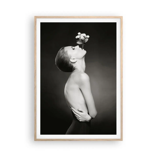 Poster în ramă de stejar deschis - Eleganță excentrică - 70x100 cm