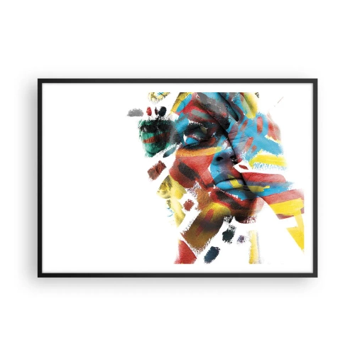 Poster în ramă neagră - Personalitate colorată - 100x70 cm