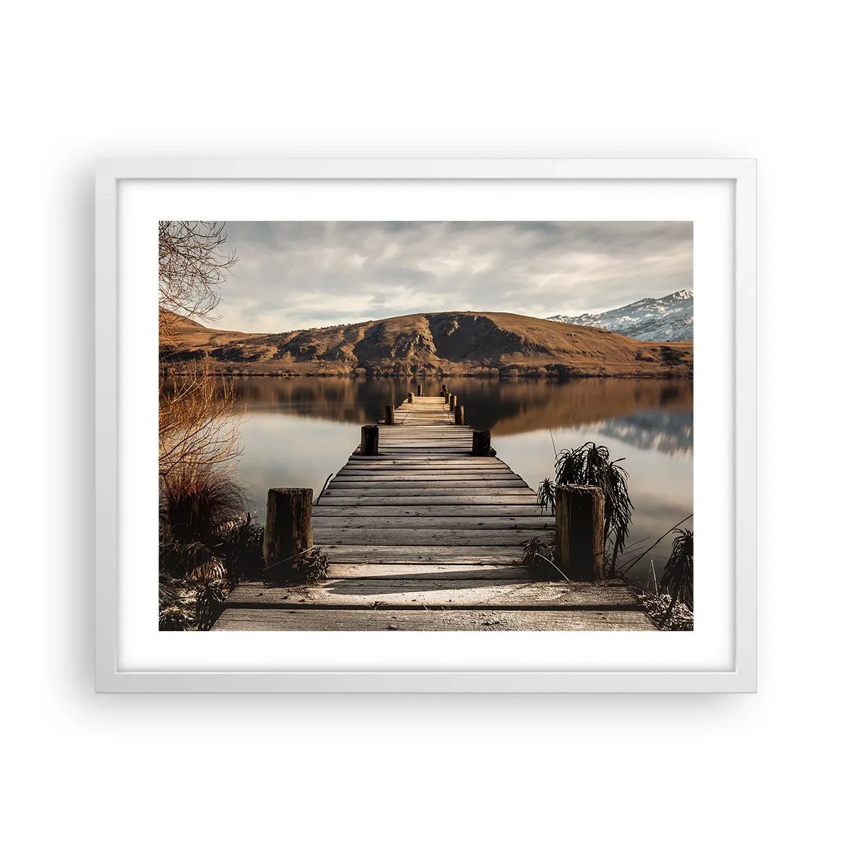 Poster în ramă albă - Peisaj în tăcere - 50x40 cm