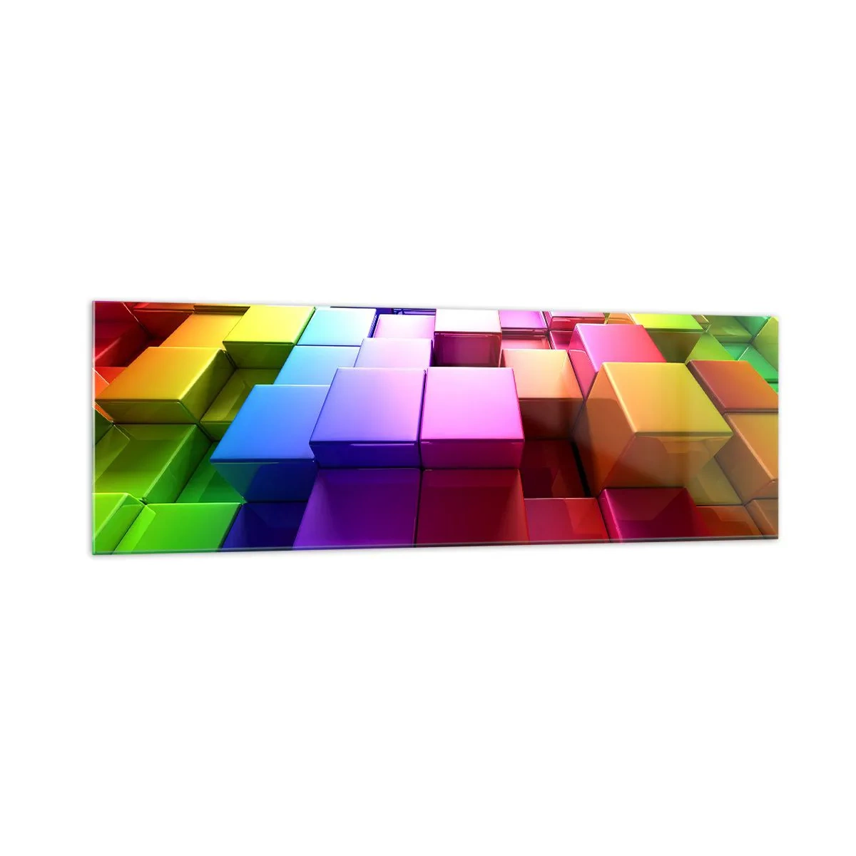 Tablou pe sticlă - Op-art împreună ca o echipă - 160x50 cm