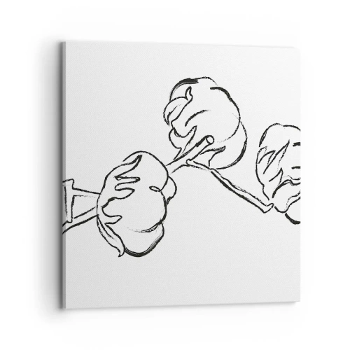 Tablou pe pânză - Pufuri de bumbac - 70x70 cm