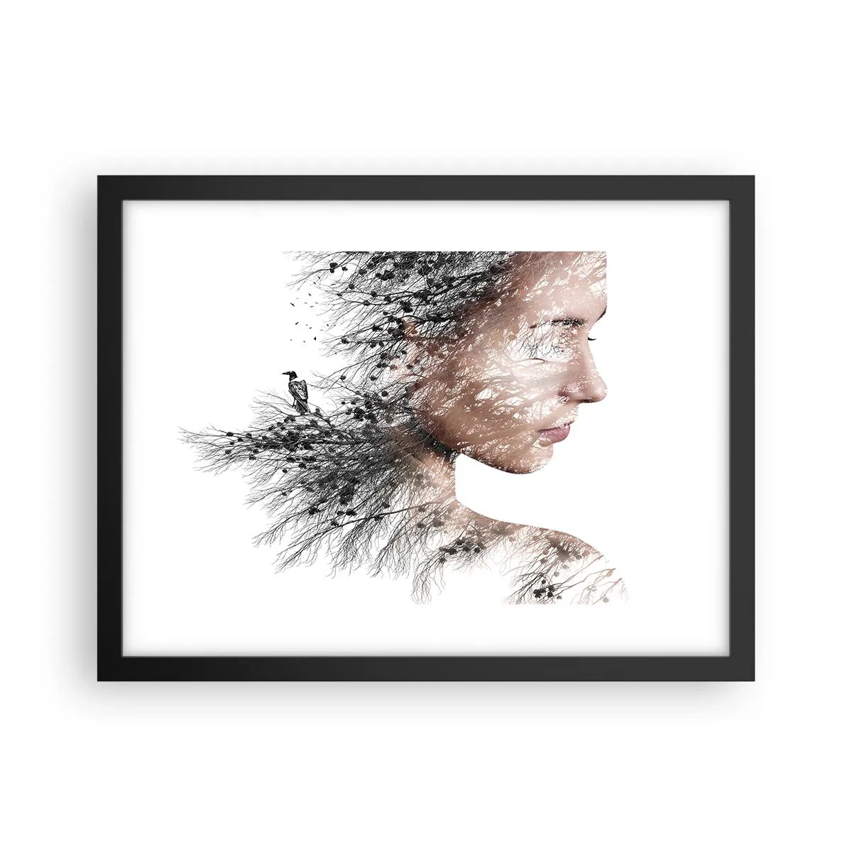 Poster în ramă neagră - Spiritul pădurii - 40x30 cm