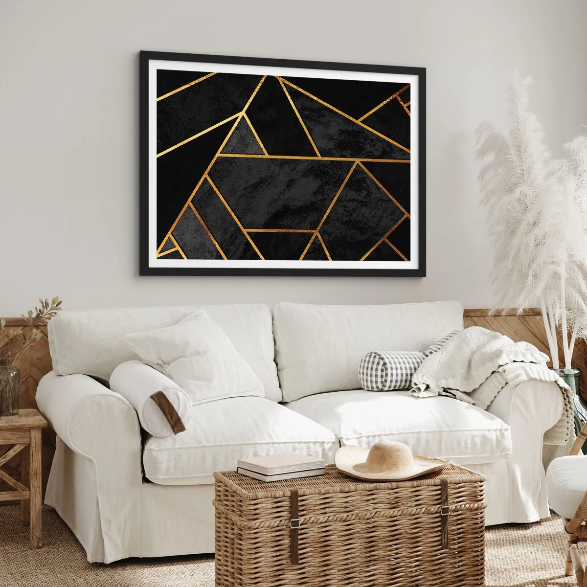 Poster în ramă neagră - Întuneric și lumină - 40x30 cm