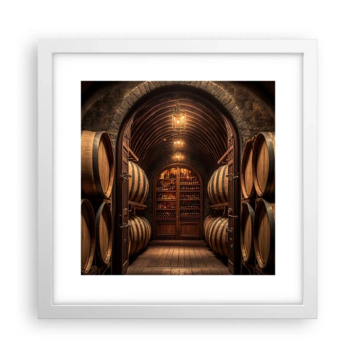 Poster în ramă albă - Beciul cu atmosferă - 30x30 cm