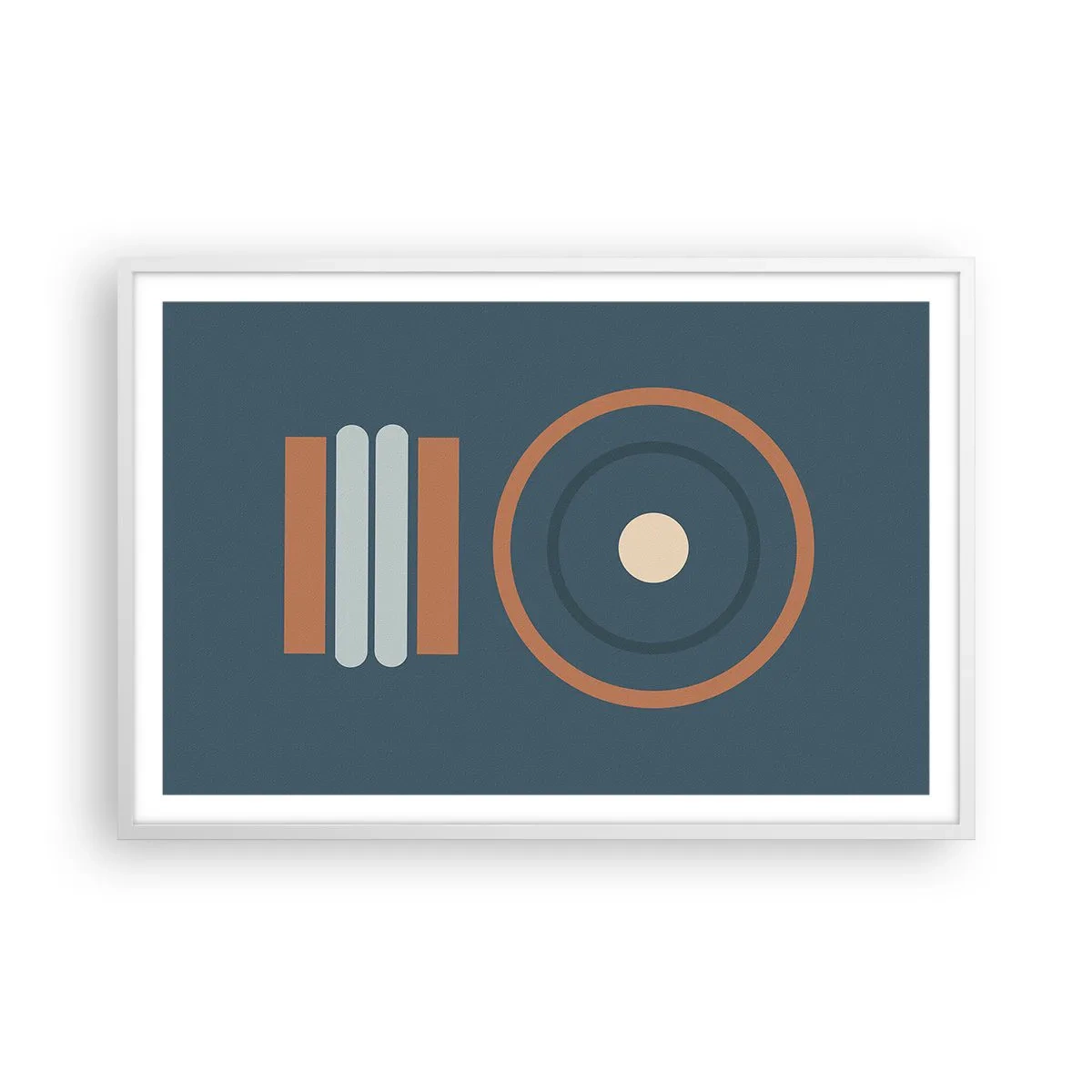 Poster în ramă albă - Esența problemei - 91x61 cm