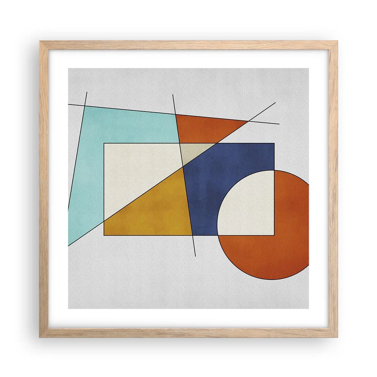 Poster în ramă de stejar deschis - Abstracție: distracție modernistă - 50x50 cm