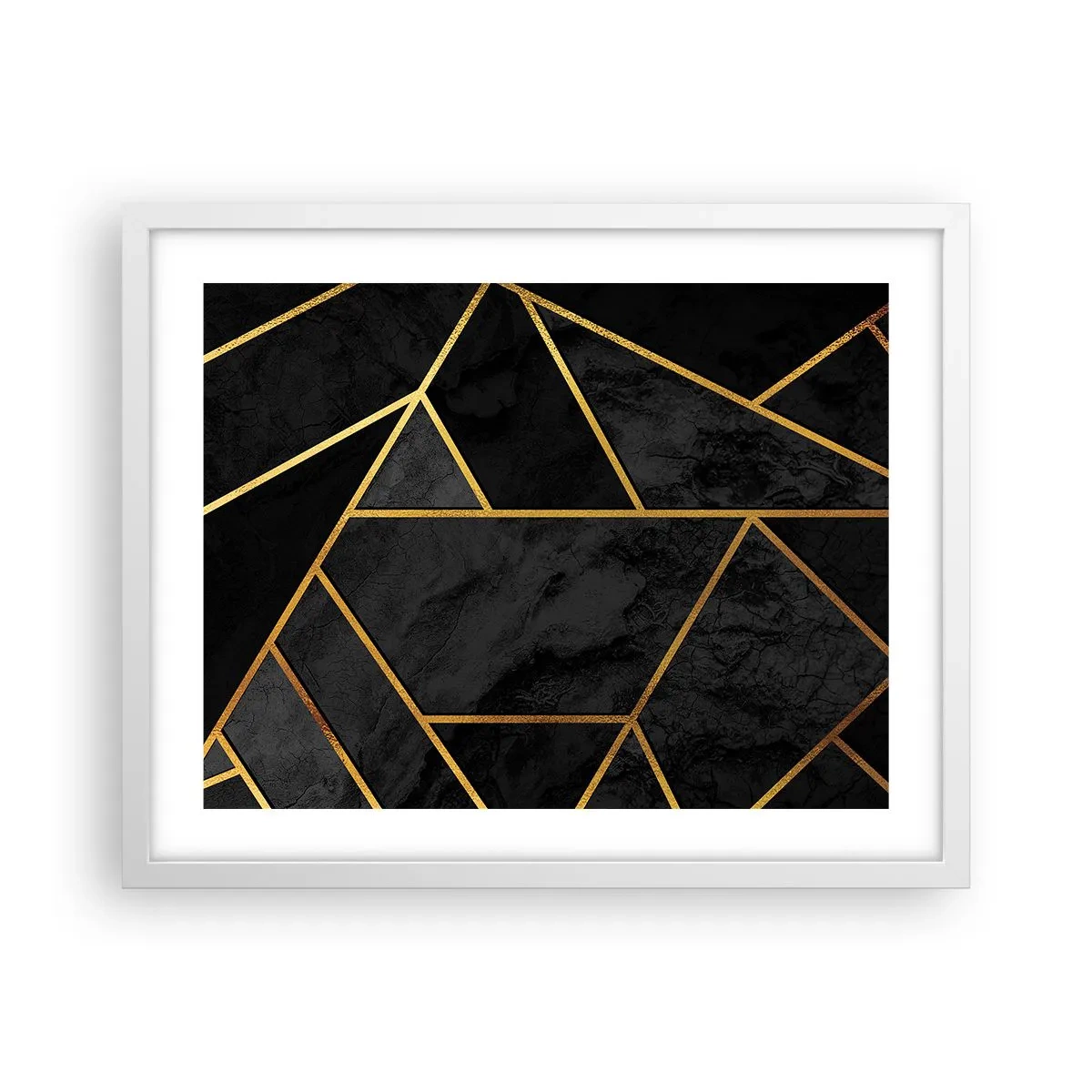 Poster în ramă albă - Întuneric și lumină - 50x40 cm